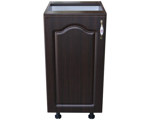Corp inferior cu 1 usa stanga Zebra, Wenge/ MDF Wenge Mustata, fara blat, 40 x 82 x 50 cm